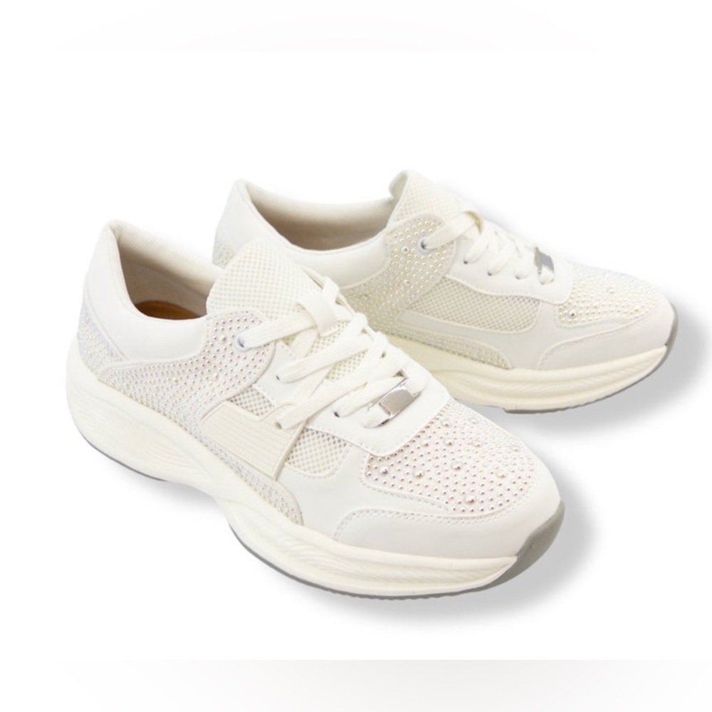 Elegant White Women's Sneakers